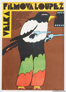 <cite>Velká filmová loupež (The Great Movie Robbery)</cite> Czechoslovak movie poster