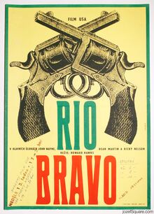 <cite>Rio Bravo</cite> Czechoslovak movie poster