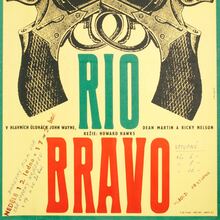 <cite>Rio Bravo</cite> Czechoslovak movie poster