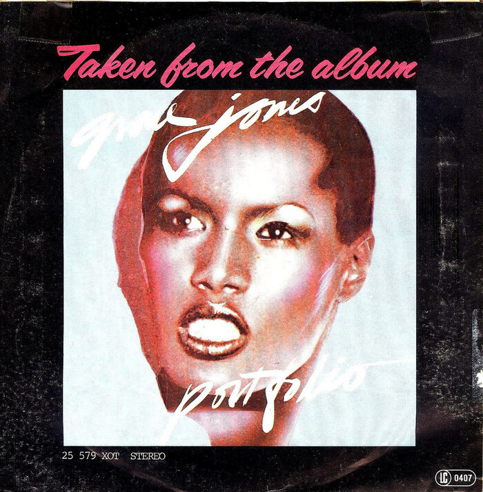 Grace Jones “La Vie En Rose“ / “I Need A Man” German single cover 2