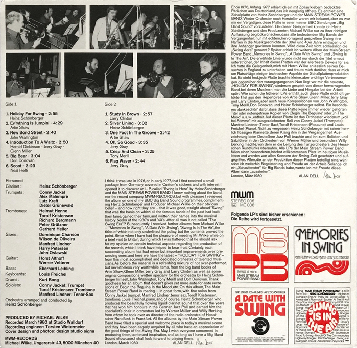 Main Stream Power Band &ndash; Holiday for Swing album art 3