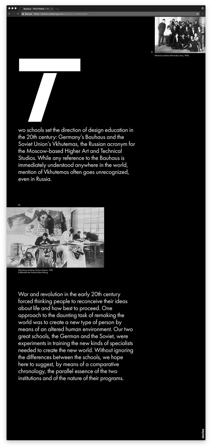 Readymag Stories: Bauhaus Vkhutemas 3