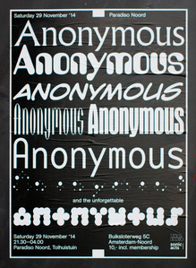 Anonymous, Paradiso Noord