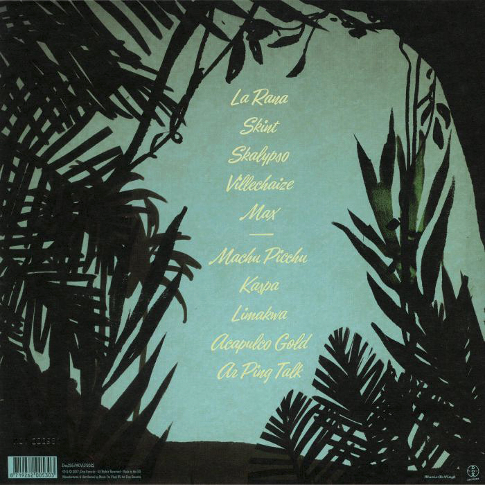 Back cover with the track list in Eubie Script.