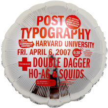 Post Typography lecture/performance balloons