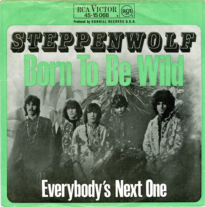 “Born To Be Wild” single (RCA, Germany, 1968), with a yet unidentified compressed Grotesque.