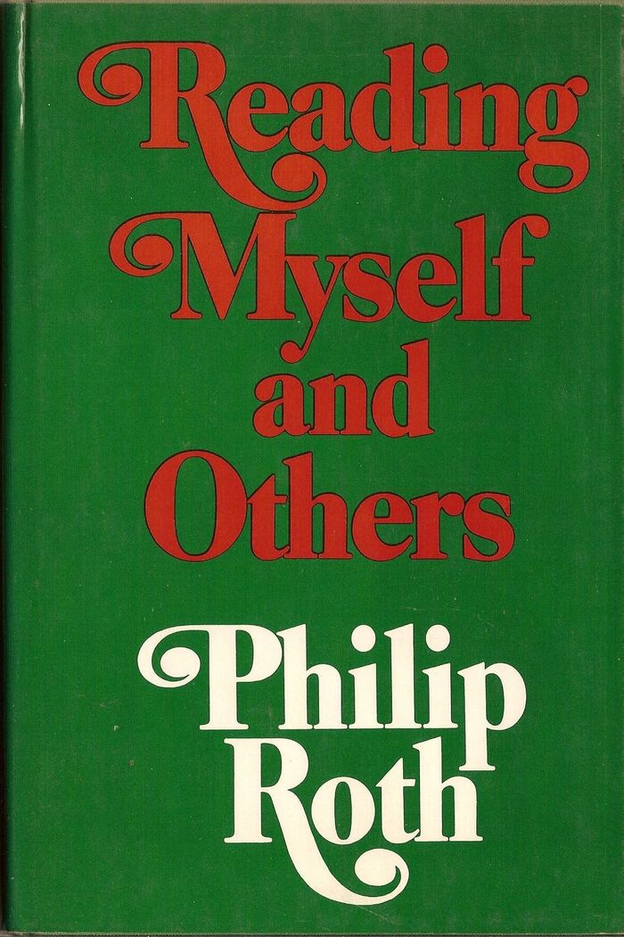 Reading Myself and Others, first US edition, Farrar, Straus and Giroux, 1975. The letterforms here are slightly different, with wider proportions, smaller caps, and longer ascenders. The swash ball terminals appear to be horizontally stretched.