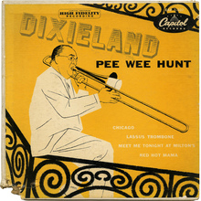 Pee Wee Hunt – <cite>Dixieland </cite>album art