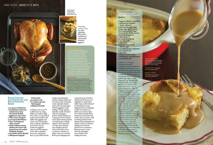 Interior spread with recipes.