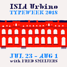 ISIA Urbino Type Week 2018