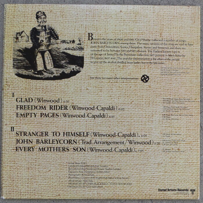 Back cover, United Artists Records