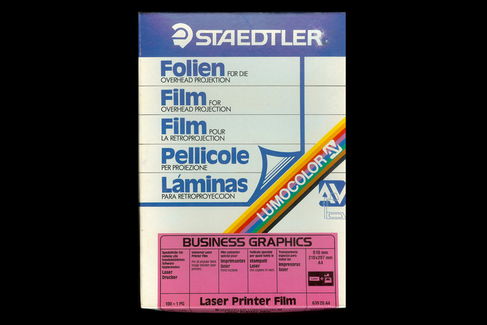 Staedtler Laser Printer Film packaging 1