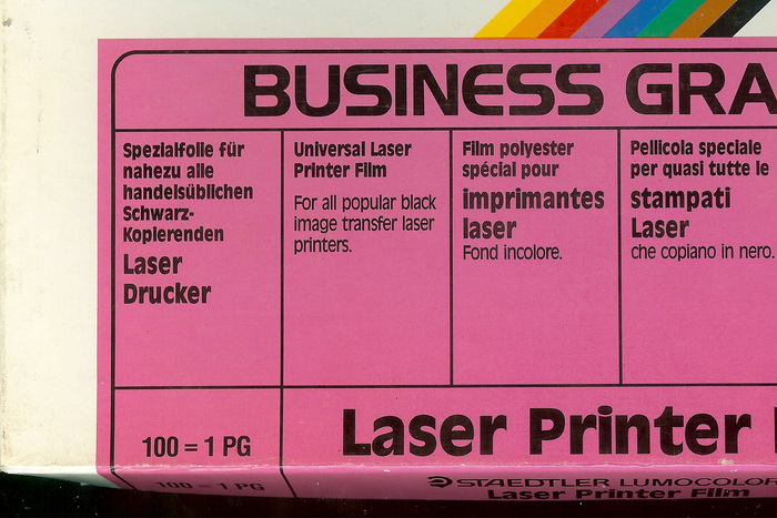 Staedtler Laser Printer Film packaging 4