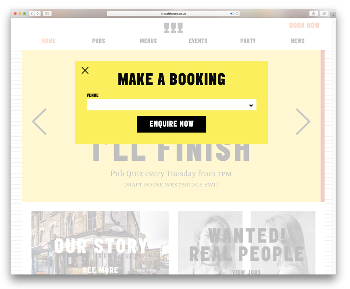 Draft House website (2018 redesign) 3