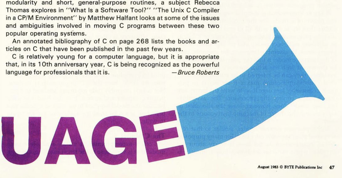 Byte Magazine, Vol. 8 No. 8, Aug 1983,“The C Language” 2