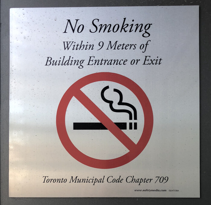 “No Smoking” sign