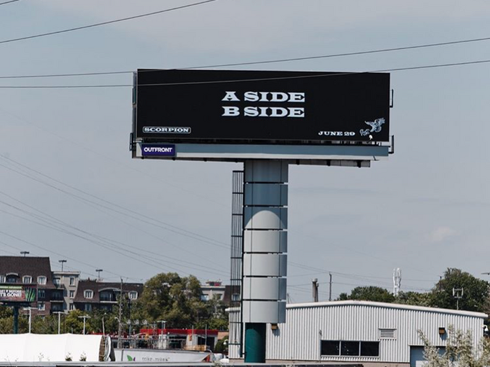 Drake’s Scorpion jacket and billboards 1