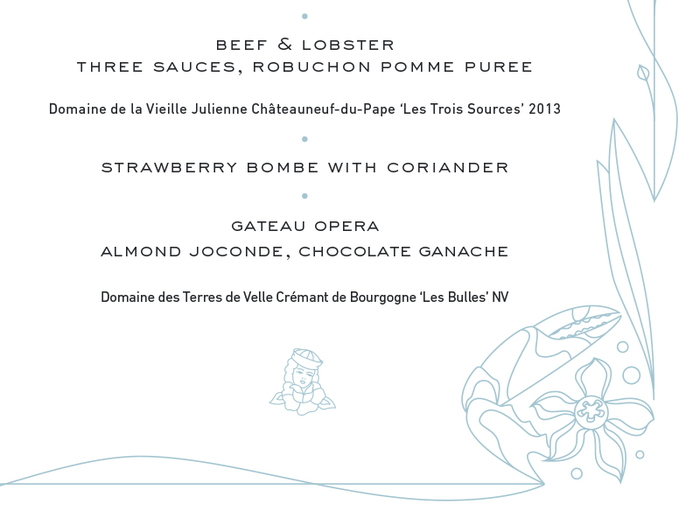 Chef Sean Brock Guest Menu 2