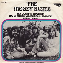 The Moody Blues – “I’m Just A Singer (In A Rock And Roll Band)”<span class="nbsp">&nbsp;/ “For My Lady” Dutch single cover</span>