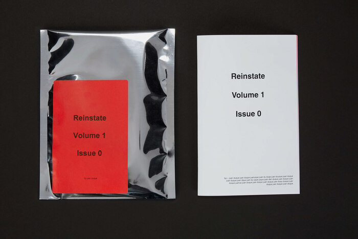 Reinstate magazine, Vol. 1, issue 0 1