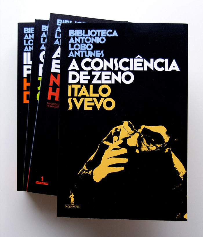 Biblioteca Ant&oacute;nio Lobo Antunes logo and book covers 1
