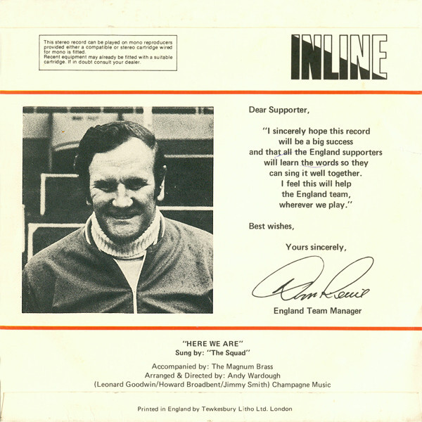 England Team Manager Don Revie