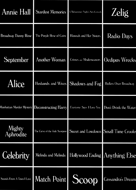 Woody Allen film titles (1977–2012) 1