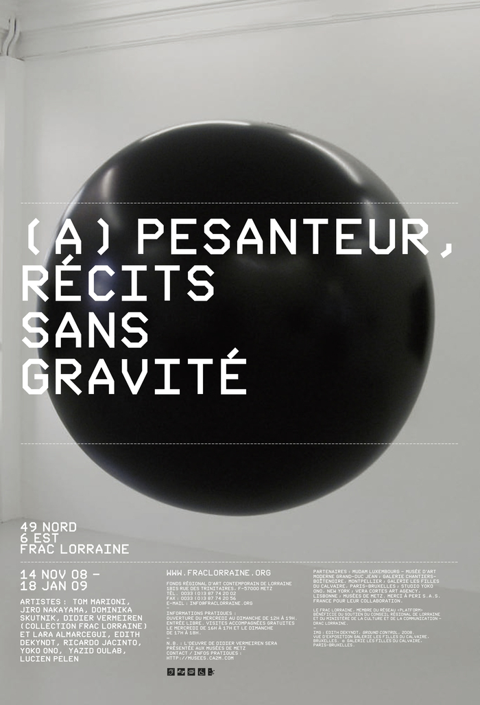 Exhibition poster for FRAC Lorraine in Metz, France. Nik Thoenen, 2008.