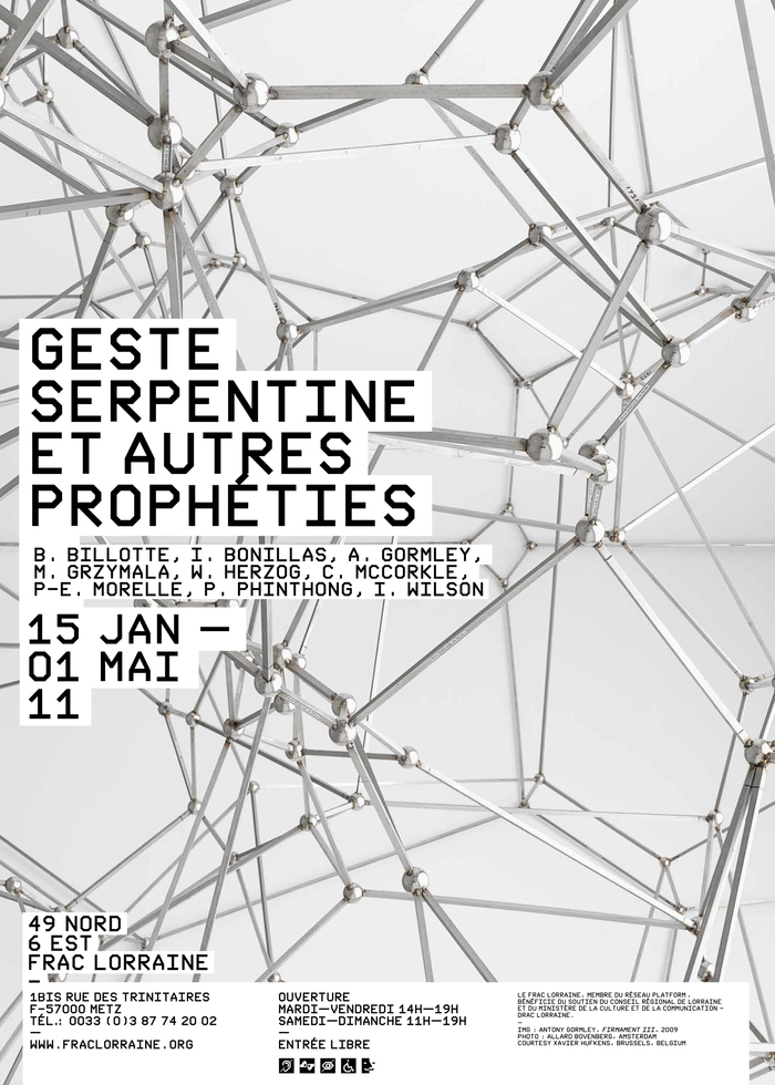 Exhibition poster for FRAC Lorraine in Metz, France. Nik Thoenen, 2011.