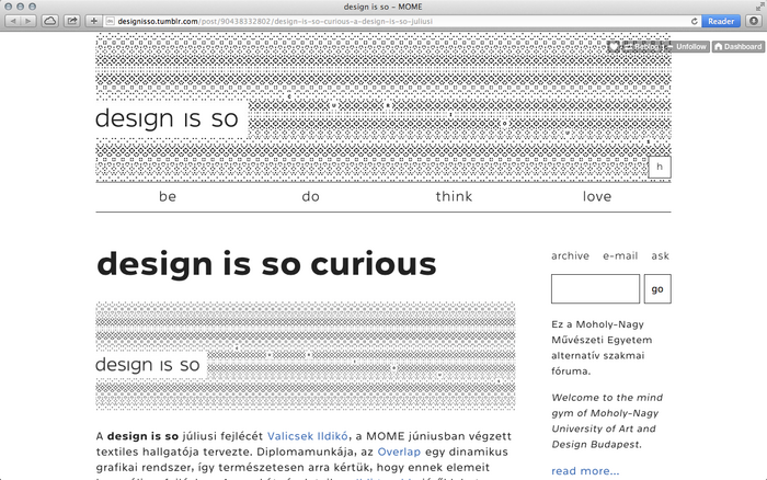 “design is so” blog 4