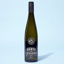 Debts and Lessons wine label