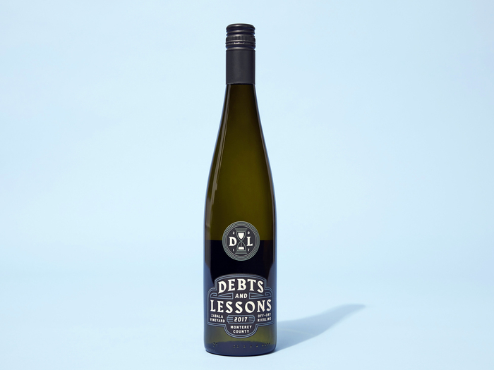 Debts and Lessons wine label 1