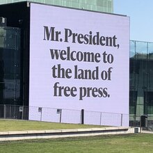 “The Land of Free Press” – Trump-Putin meeting campaign by <cite>Helsingin Sanomat</cite>