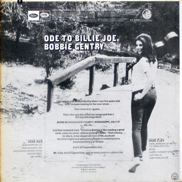 Bobbie Gentry – Ode to Billie Joe album art 2