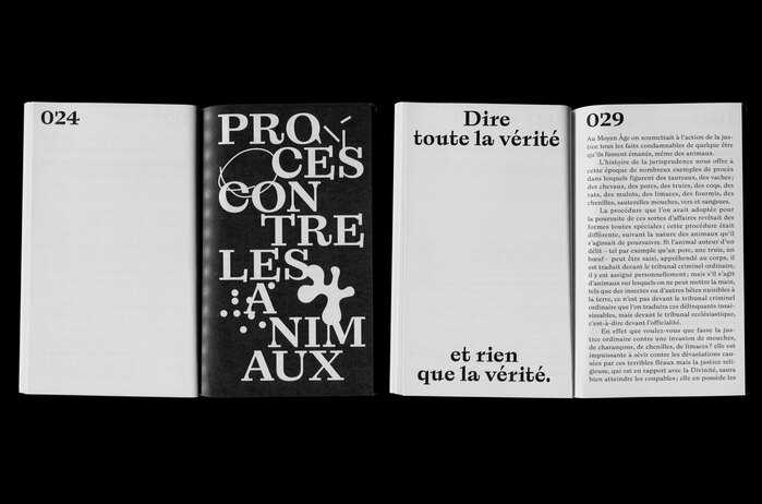 Procès Contre les Animaux - Fonts In Use