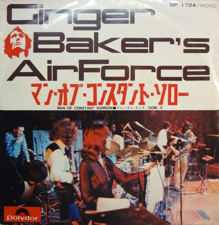 Ginger Baker’s Air Force – “Man Of Constant Sorrow”&nbsp;/ “Doin’ It” Japanese single cover