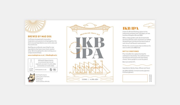 IKB IPA beer by Mad Dog Brew Co. 4
