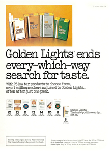Kent Golden Lights Cigarette ad (1980)