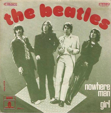 The Beatles – “Nowhere Man” / “Girl” French single cover