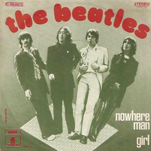The Beatles – “Nowhere Man” / “Girl” French single cover
