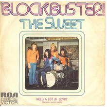 The Sweet – “Blockbuster!” / “Need A Lot of Lovin’” Spanish single cover