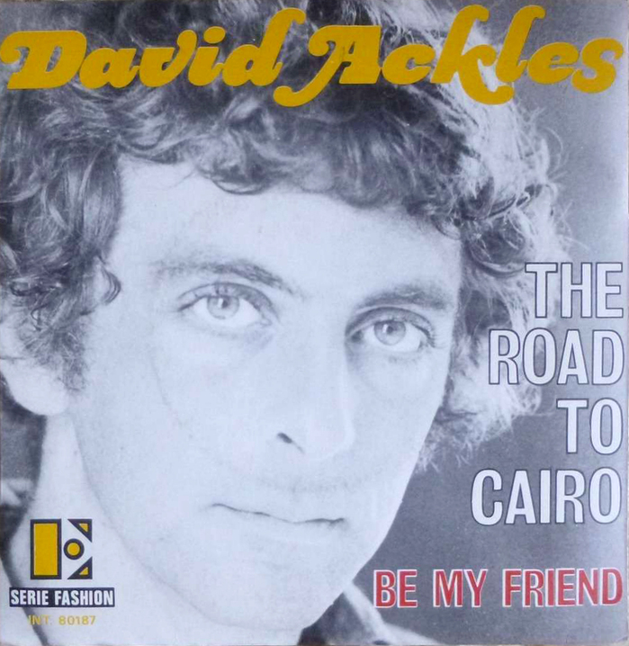 The sleeve for the French single release of the opening song, “The Road To Cairo”, features the same typeface for the artist’s name. The title appears to be in outlined caps from Grotesque No.9.