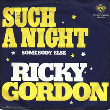 Ricky Gordon – “Such A Night” Dutch single cover