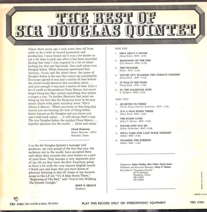 The Best Of – Sir Douglas Quintet 3