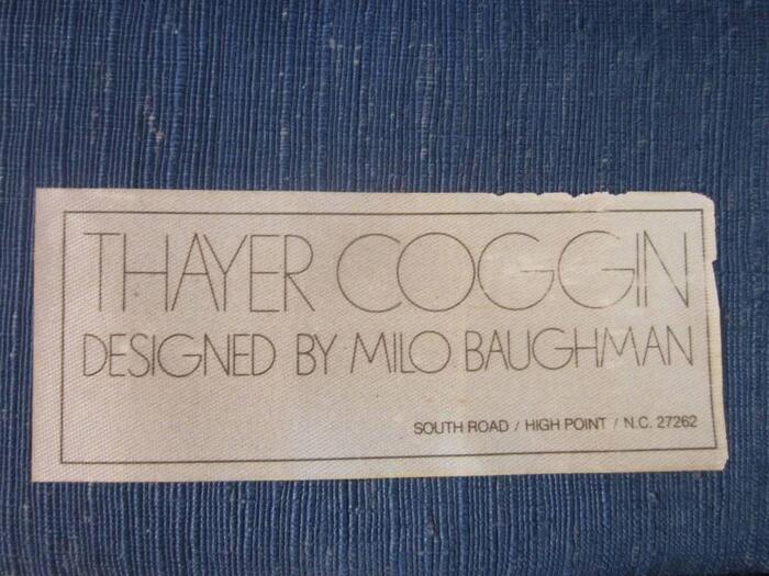 Thayer Coggin, Designed by Milo Baughman label 3