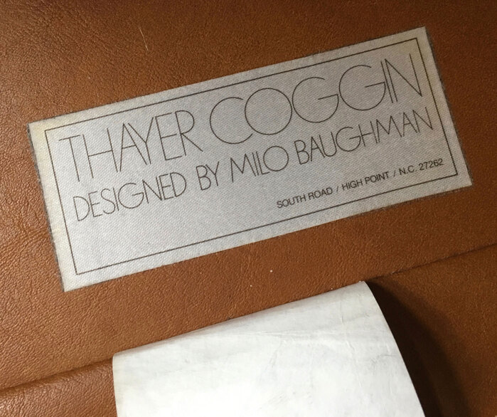 Attached to my dad’s Milo Baughman No. 951 chair, ca. 1975.