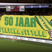 “50 jaar Fortuna Sittard” banner