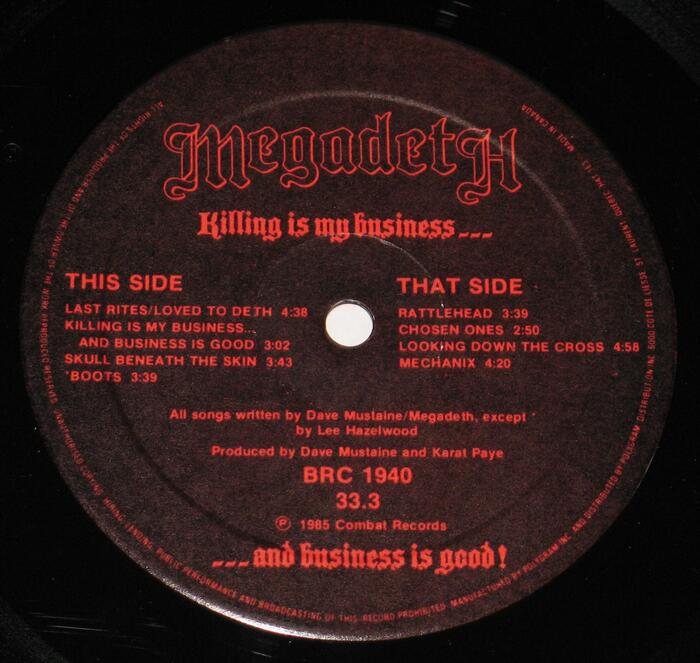Megadeth – Killing Is My Business … And Business Is Good! album art 3
