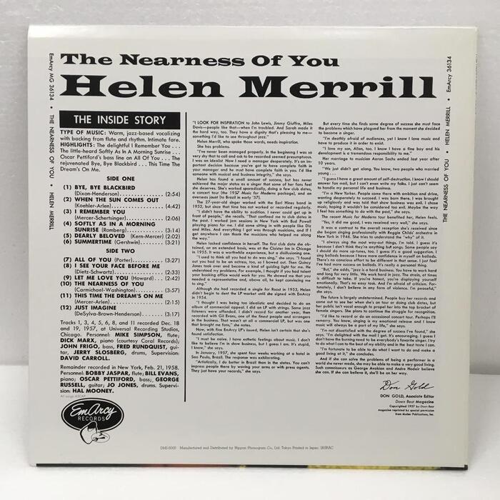 Helen Merrill – The Nearness Of You 2