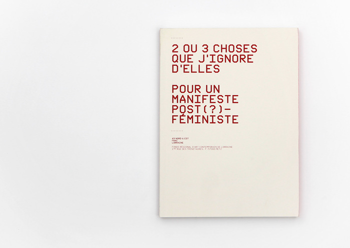 Exhibition catalog for FRAC Lorraine in Metz, France. Nik Thoenen.